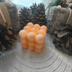 bubble cube candle – orange citrus