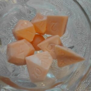 polyhedral dice wax melts – orange citrus