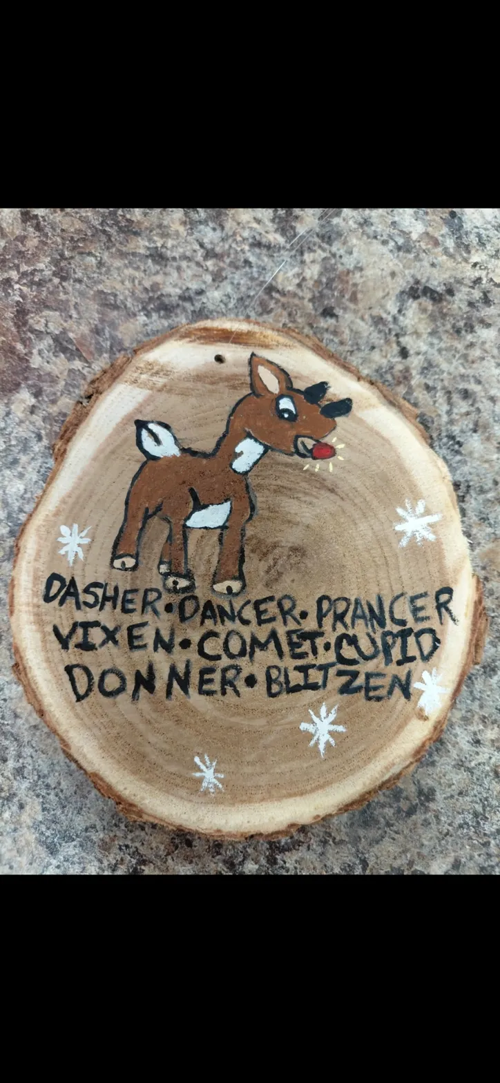 hand painted wood slice holiday ornaments hand painted wood slice holiday ornaments